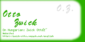 otto zwick business card